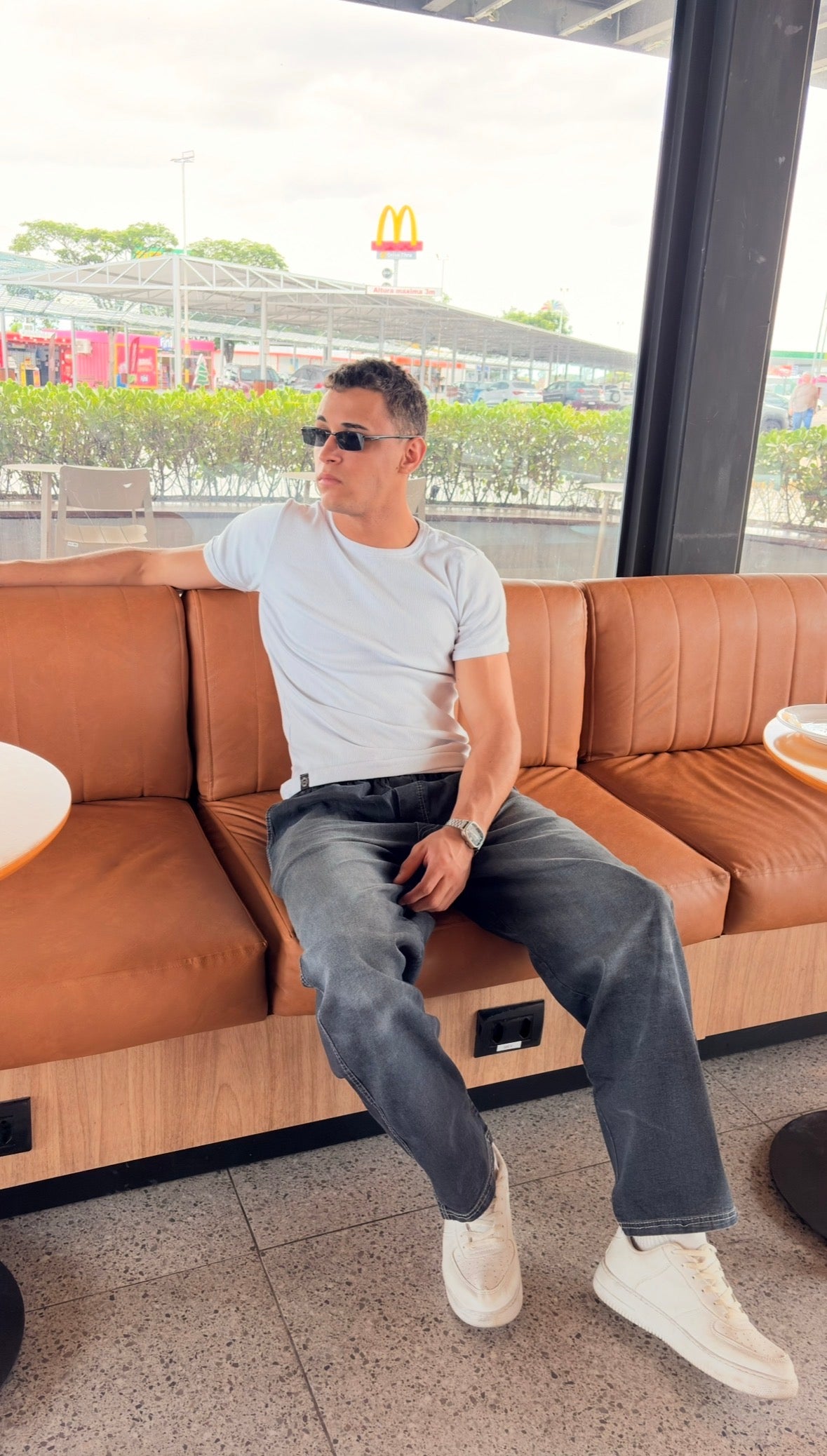 Camisa Canelada Branca Padrão Gringa