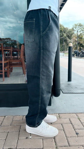 Calça Baggy Preta Jateada