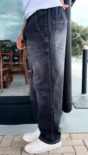 Calça Baggy Preta Jateada
